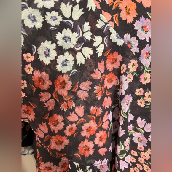 Lovers + Friends Floral Chiara Midi Dress Size XS | Asymmetric Hem - Picture 8 of 12